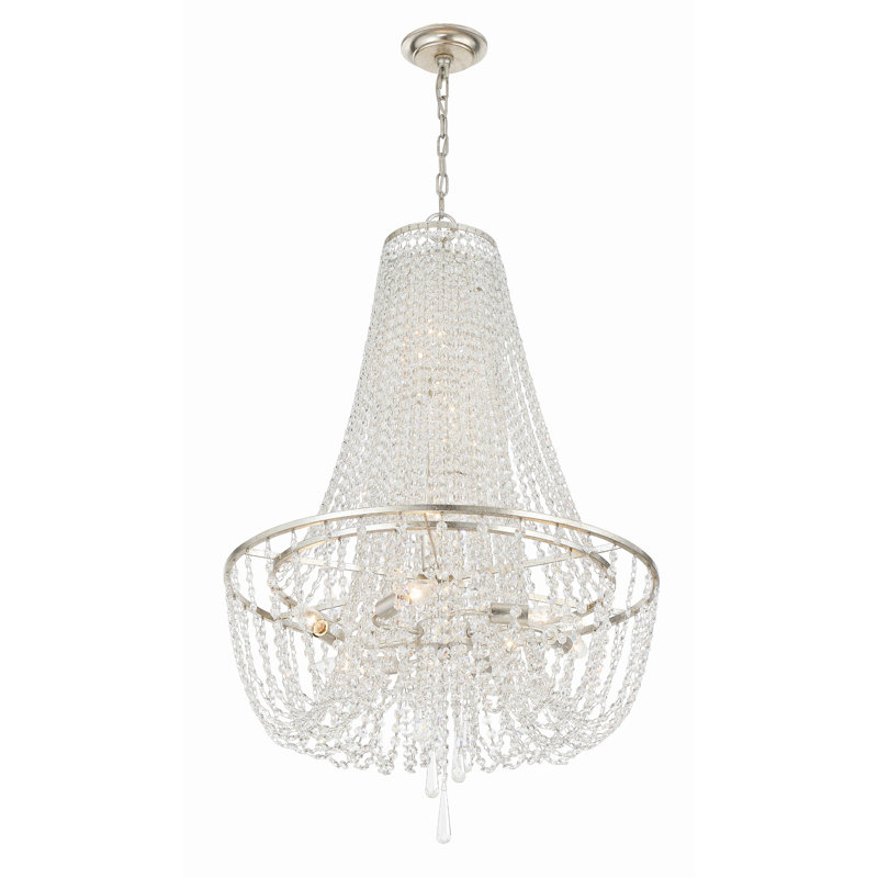 Storrs 9 - Light Dimmable Empire Chandelier, Antique Silver