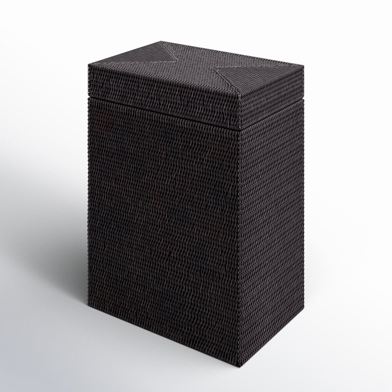 Hand Woven Laundry Hamper, Tudor Black