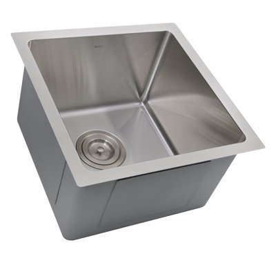 Pro Series 15'' L Single Bowl Stainless Steel Kitchen Sink