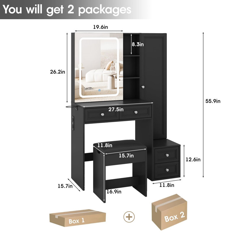 Kahala Vanity, Black