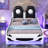 Wood Twin Size Race Car-Shaped Platform Bed With LED And Upholstered Backrest, White-866564718