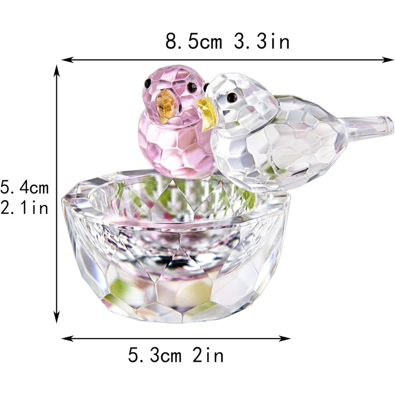 Figurine d'oiseaux en cristal