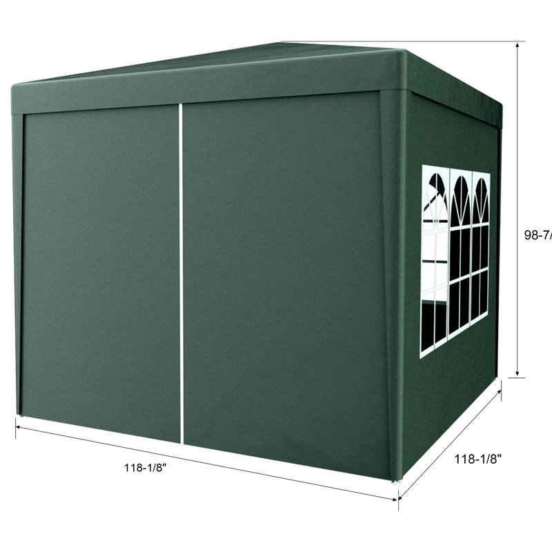 Gazebo extérieur robuste de 3 x 3 m (10 x 10 pi), idéal pour les fêtes, événements, mariages, pendaisons de crémaillère et camping. Avec parois latérales amovibles.