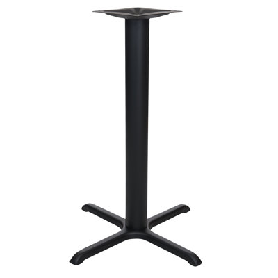 STB noir 30 po x 30 po, hauteur de la table de bar intérieure, colonne 4 po, colonne