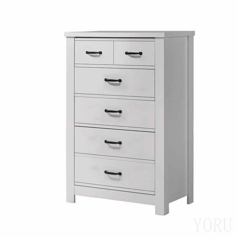 31"W White 6-Drawer Chest