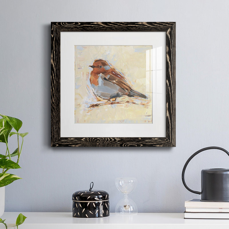 «Bird Variety I», ensemble de 1 reproductions carrées sur toile, H 35,5 po x l 35,5 po x P 1,5 po, Cadre noir