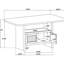 Table contemporaine 8 en chêne beige, table rectangulaire et chaises rembourrées pour la configuration de la salle à manger