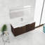 Armoire de salle de bain 48 po avec lavabo en résine, portes à fermeture en douceur et fixation flottante pour salle de bain moderne