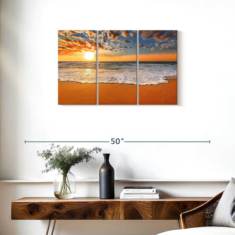 Gillard Ocean Waves Sunrise, H 20 po x l 33 po