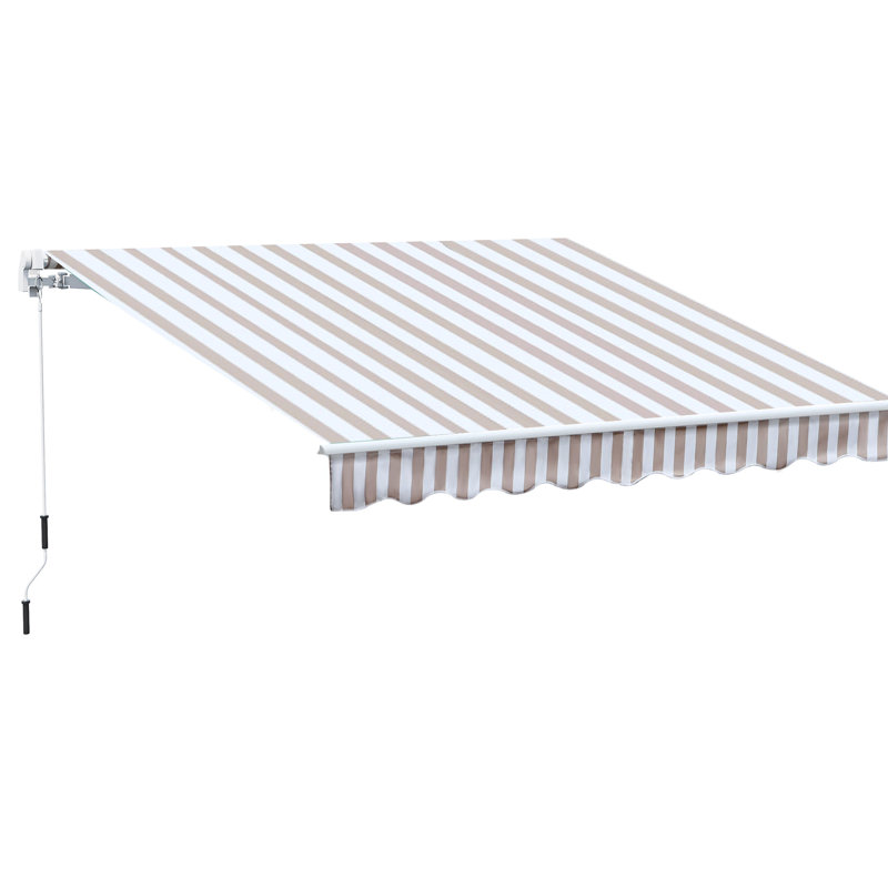 Multicolore auvent de balcon 10 'x 8' - et eau - manivelle, structure en aluminium bloquant la cour, cadre