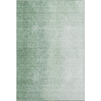 Premium Machine Washable Prisco Green Rug