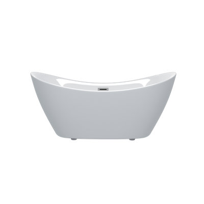 59" Freestanding Acrylic Bathtub with Chrome Drain