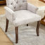 Chaise de salle à manger rembourrée en tissu de chenille