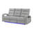 6611 Grey Power Reclining Sofa