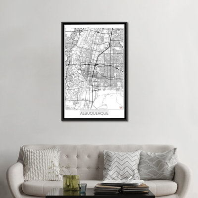 " Albuquerque Minimal Urban Blueprint Map " by Hubert Roguski