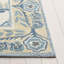 Tapis en laine, coton et viscose touffeté à la main ivoire et bleu Louella-1144609786