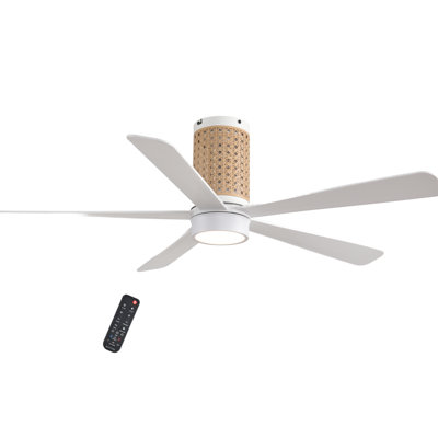 Ventilateur de plafond intérieur / extérieur à DEL 52 po avec lumière verticale et télécommande Kasper Kasper