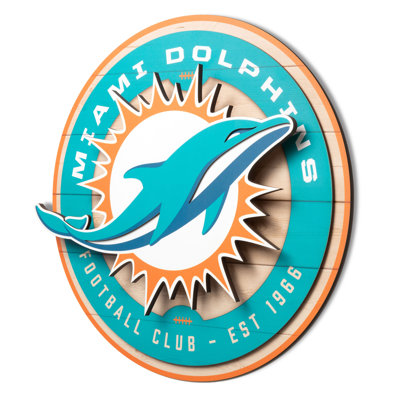 NFL Miami Dolphins 3DX Circle Wall Art
