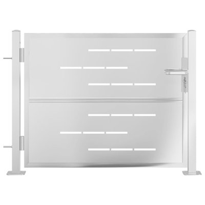 59.1'' H x 39.4'' W Silver Stainless Steel Gate