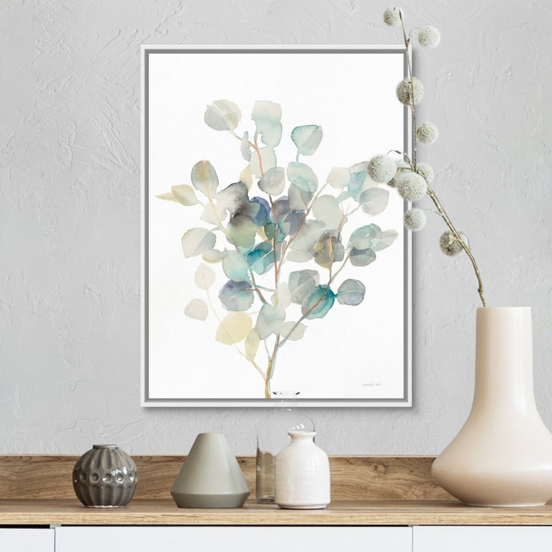 Reproduction d'art sur toile, Cadre flottant blanc, H 18 po x l 14 po x P 1,75 po