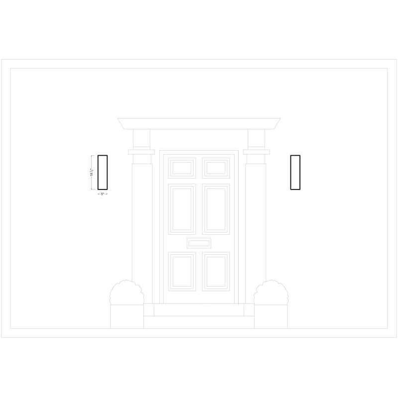 Sean Lavin Pohl Outdoor Fixture In Outdoor Textured White Finish, 18.5" H x 5" W x 7.75" D, 2 Lights