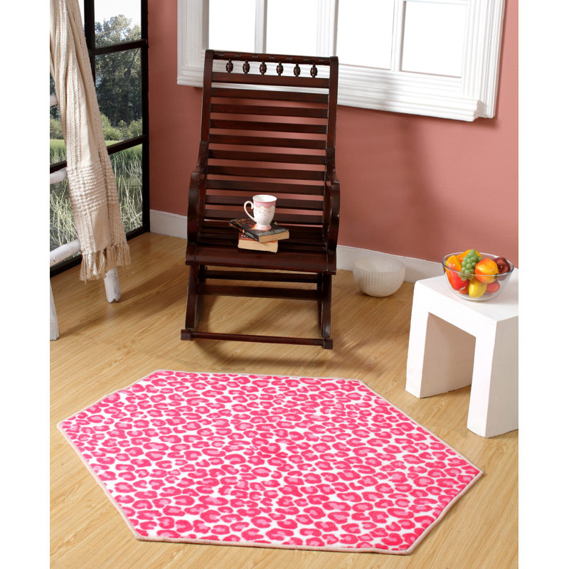 Tapis imprimé animal - guépard suspendu, Hexagone 12 pi
