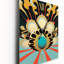 Horloge murale abstraite Blue Moon Rising II-99633906