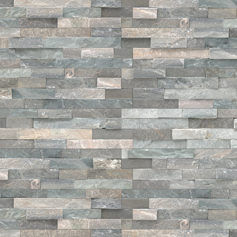 Stonecrest 6 in. x 24 in. Split Face Natural Stone Ledger Panel Wall Tile, Cobalt Mist