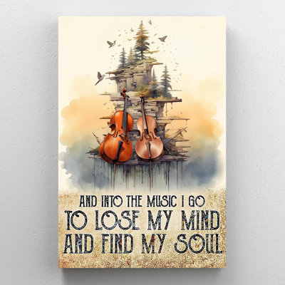 «And Into The Music I Go» - 1 pièce Rectangle Graphi And Into The Music I Go - 1 pièce, impression sur toile tendue