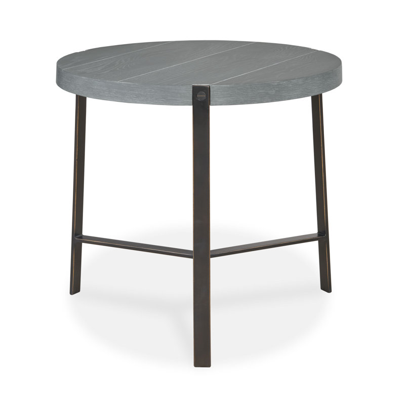 Open Sky Solid Wood End Table, Gray