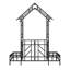 Arche de jardin en métal avec barrière avec pot de fleurs W80.71 * H97.24
