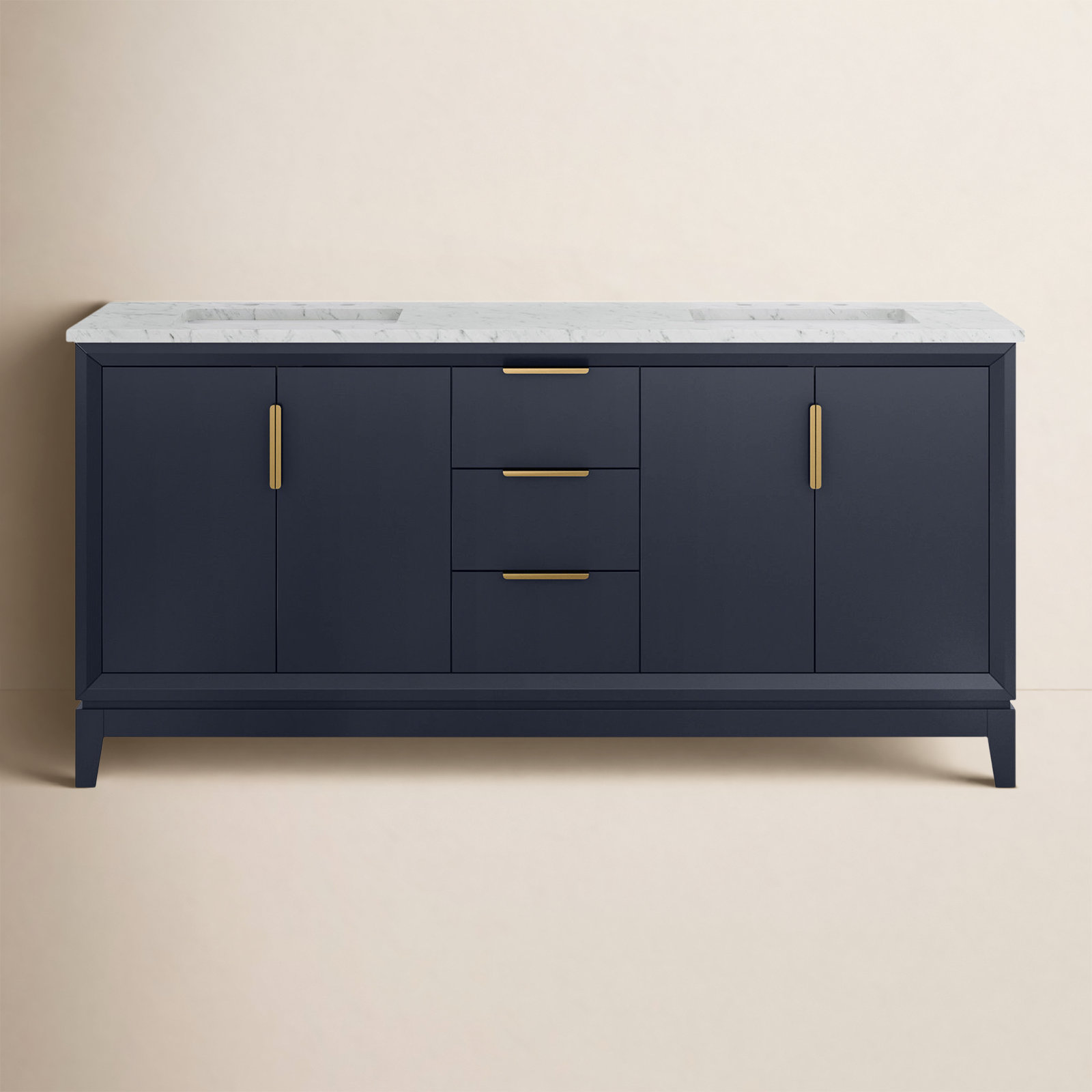 Belmar 72'' Double Bathroom Vanity, Monarch Blue