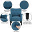 Canapé simple rembourré capitonné avec accoudoirs et pieds en bois 29 po Azani-924961105