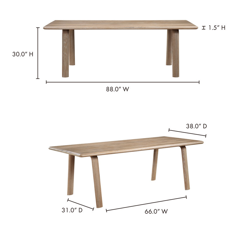 Malibu Dining Table Walnut, Oak
