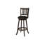Tabouret de bar, ensemble de 2, pivotant, cuisine, bois, transitionnel