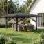 vidaXL Gazebo 210D Oxford with Silver Coating Outdoor Garden Shelter Shade Sun