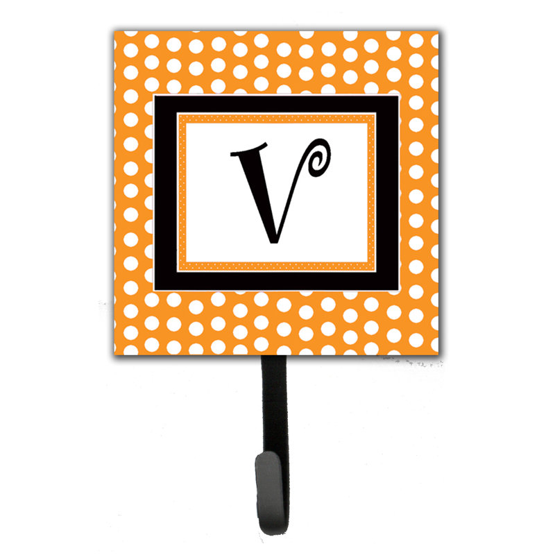 Porte-laisse coussin monogramme et crochet mural, V
