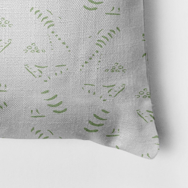 Housse de coussin carrée extérieure/insert, Vert clair