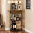 Coffee Bar Stand Station Cart with Storage Drawer -3 Tier, Extended Worktop Coffee Table,