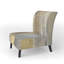Fauteuil de chambre rembourré doré Gold Watercolor - Glam