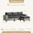 Outdoor Wicker Sectional Sofa Set with Ottoman, Coffee Table, Cushions and Throw - Ideal for Patio Relaxing-1520251373