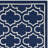 Rodgers Hand Woven Flat Weave Banana Silk/Wool/Cotton Geometric Rug in Ivory/Navy-1606693756