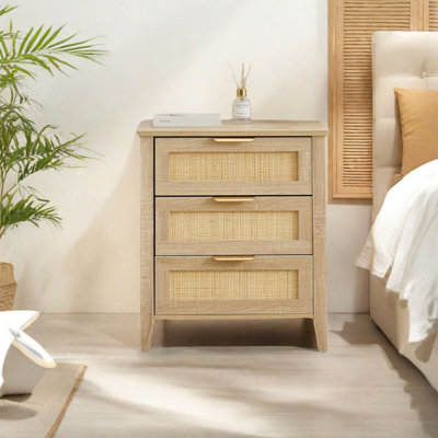 55.1cm W Solid Wood Bedside Table