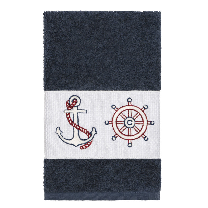 Easton Turkish Cotton Midweight Hand Towel, Midnight Blue