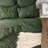 Bedsure Twin/Twin-XL Burgundy Pintuck Bed-in-a-Bag - Olive Green Pinch Pleat Comforter Set with Sheets, Pillowcases & Shams for Dorm Room(Set of 5)-105523217-128876092