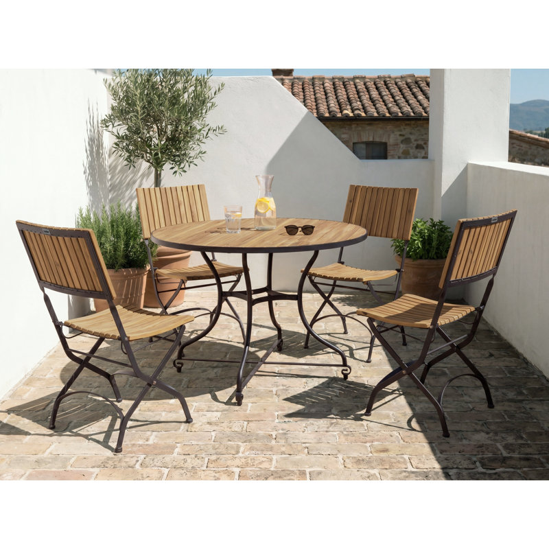 Cecilija Acacia Patio Dining Set with
