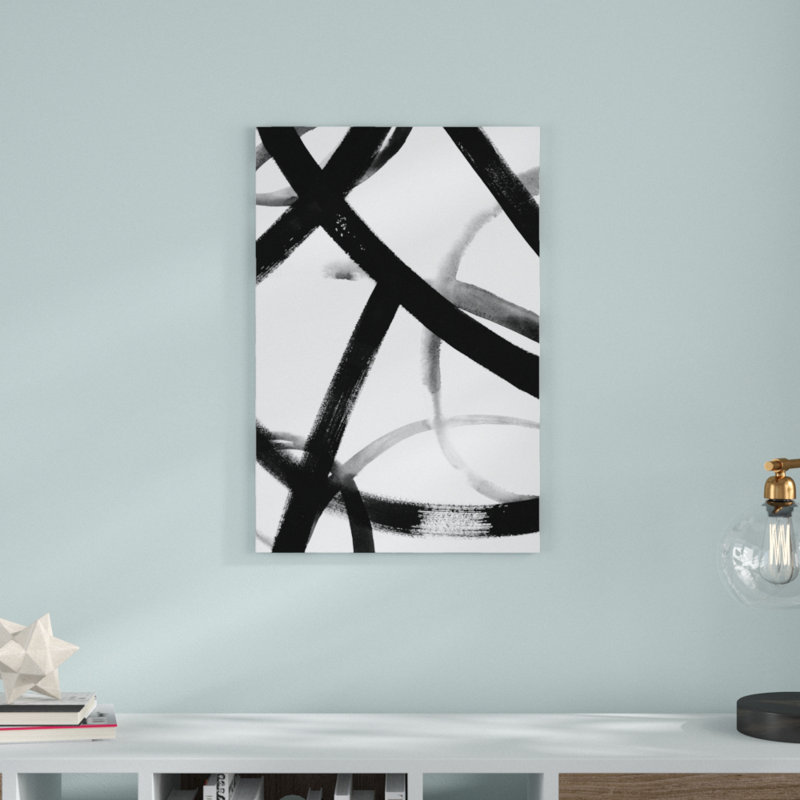 Monochrome Ripple II by Grace Popp - Painting, 76cm H x 51cm W, Wrapped Canvas