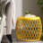 Enchanting Matte Yellow Iron Side Table, Detail Incorporated, 19.29"x19.29"x18.26", 20 Lbs Max Weight Capacity Glamorous Feature Accentuated, Load Increase-1706474134-1706474133