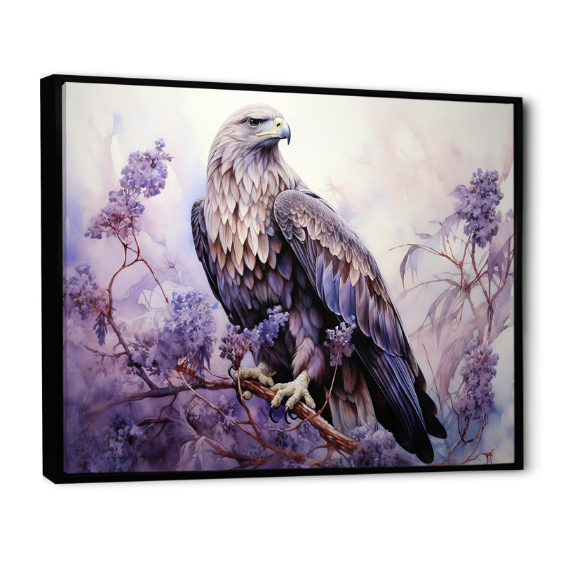 Aigle et grâce au domaine I, Cadre flottant noir, H 34 po x l 44 po x P 1,5 po