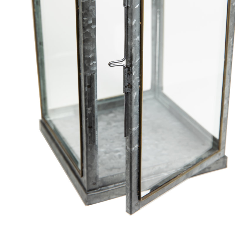 Lanterne en fer, H 16 po x l 6,9 po x P 6,9 po